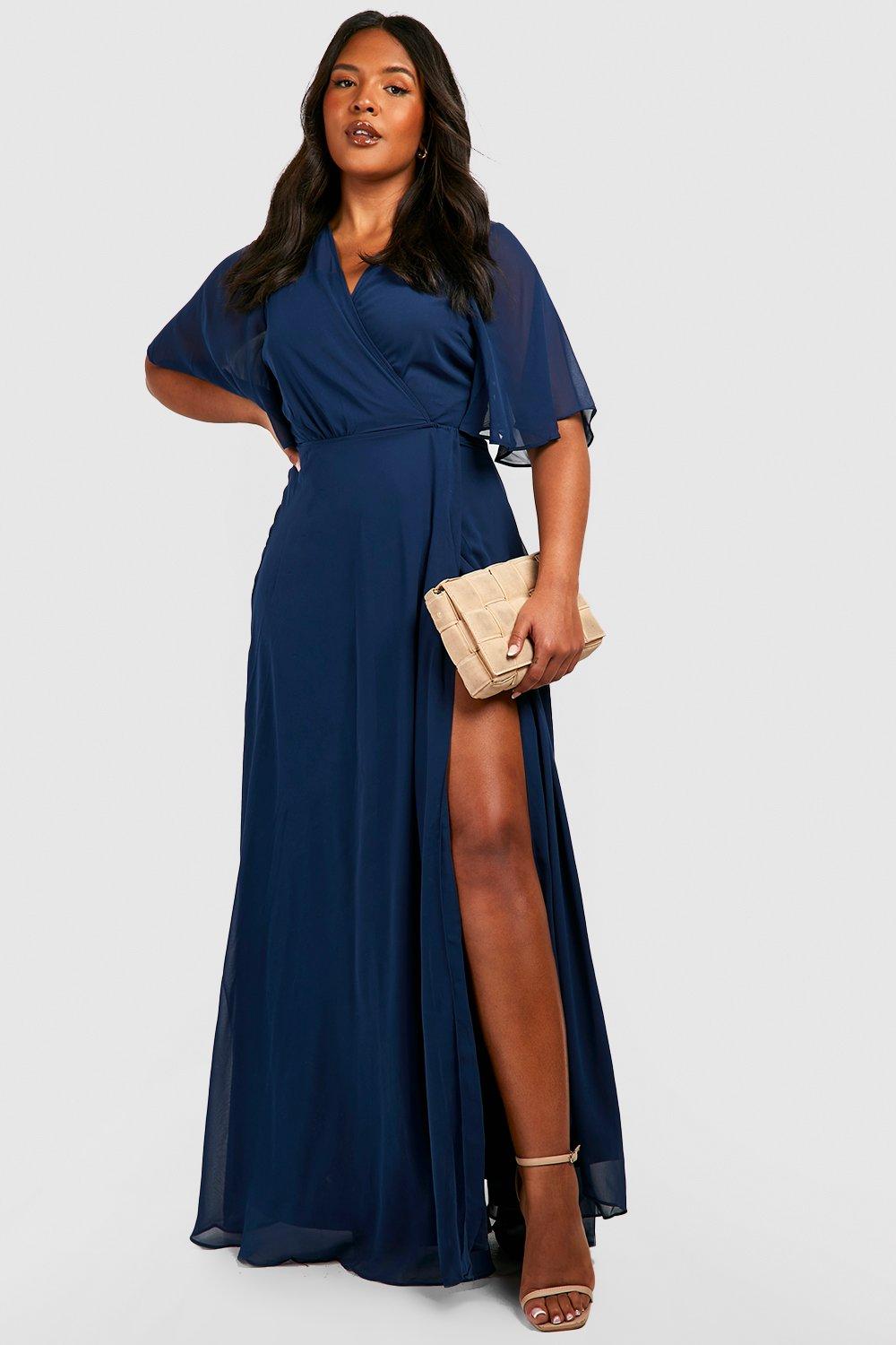 navy blue plus size dress